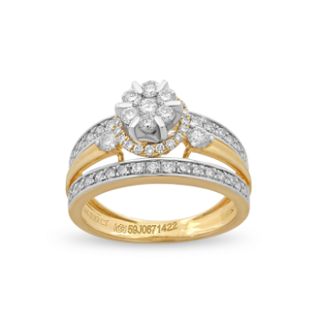 Diamond Tiara 14KT Gold Ring